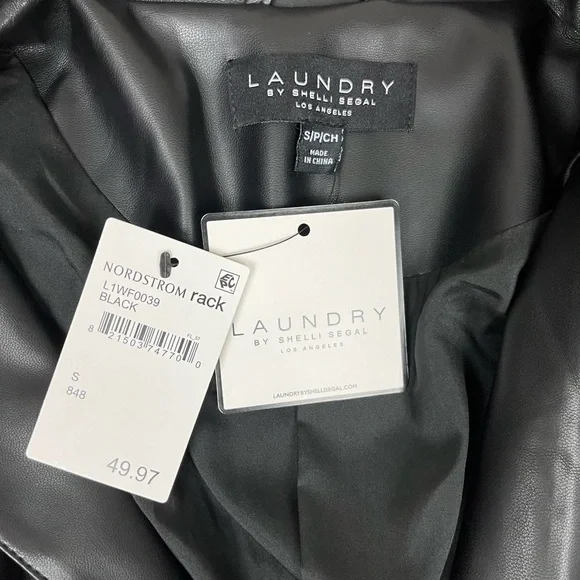 NWT Laundry By Shelli Segal Polyurethane Notched Collar Single Button Blazer S - Picture 9 of 15